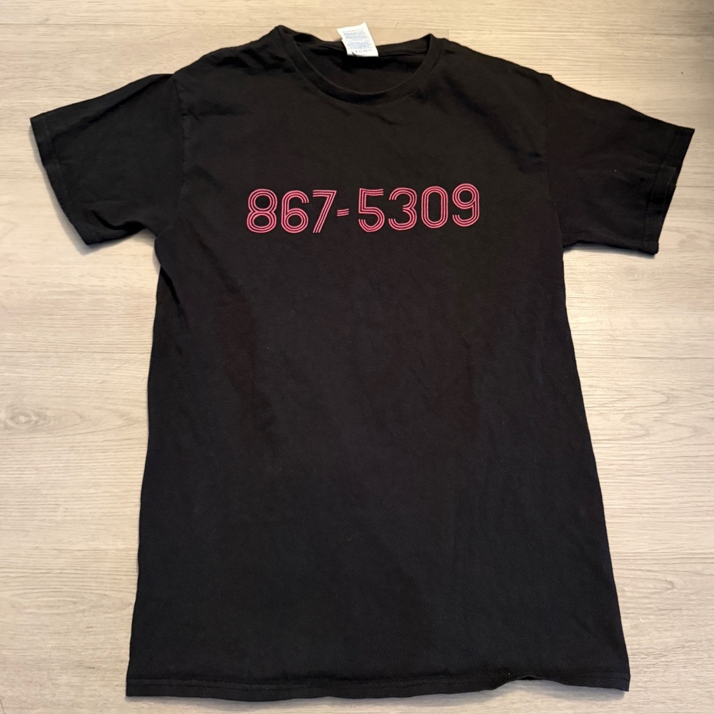 Tommy Tutone 867-5309 Black T-Shirt Jenny I Got Your Number Men Size S Retro